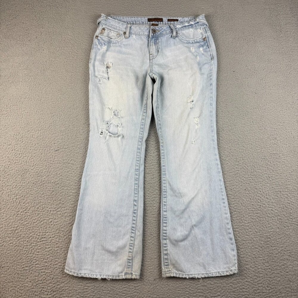 Aeropostale Jeans JR's 9/10 Women's 32x28‎ Y2K Authentic Flare Distressed Cotton